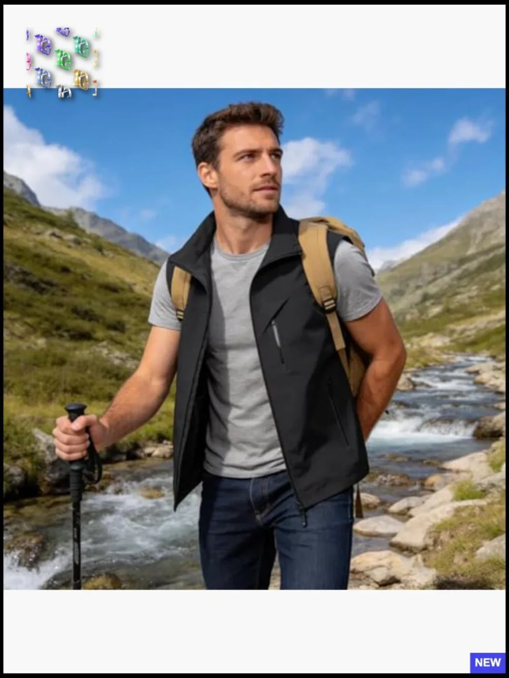 Men's Lightweight Utility Vest Sleeveless Outdoor Travel Hiking Work Jacket